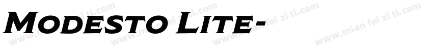 Modesto Lite字体转换